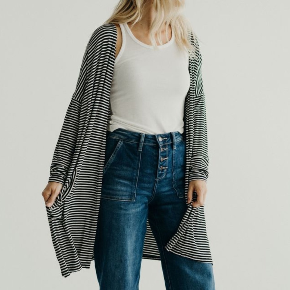 Carly Jean Los Angeles CJLA Sailor Stripe Kimono